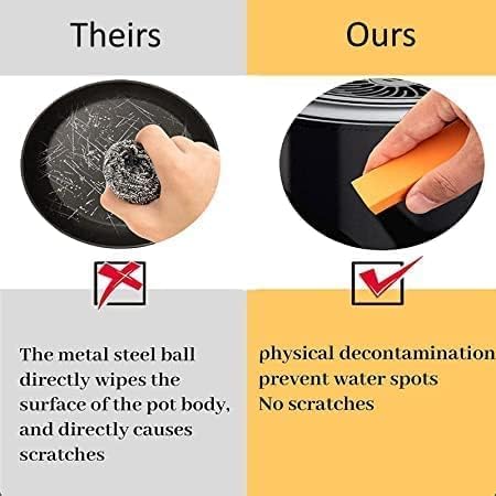 Cleaning Easy Limescale Eraser Artifact, Stainless Steel Stains Eraser Decontamination Cleaner Eraser Rust Remover for Kitchen Home