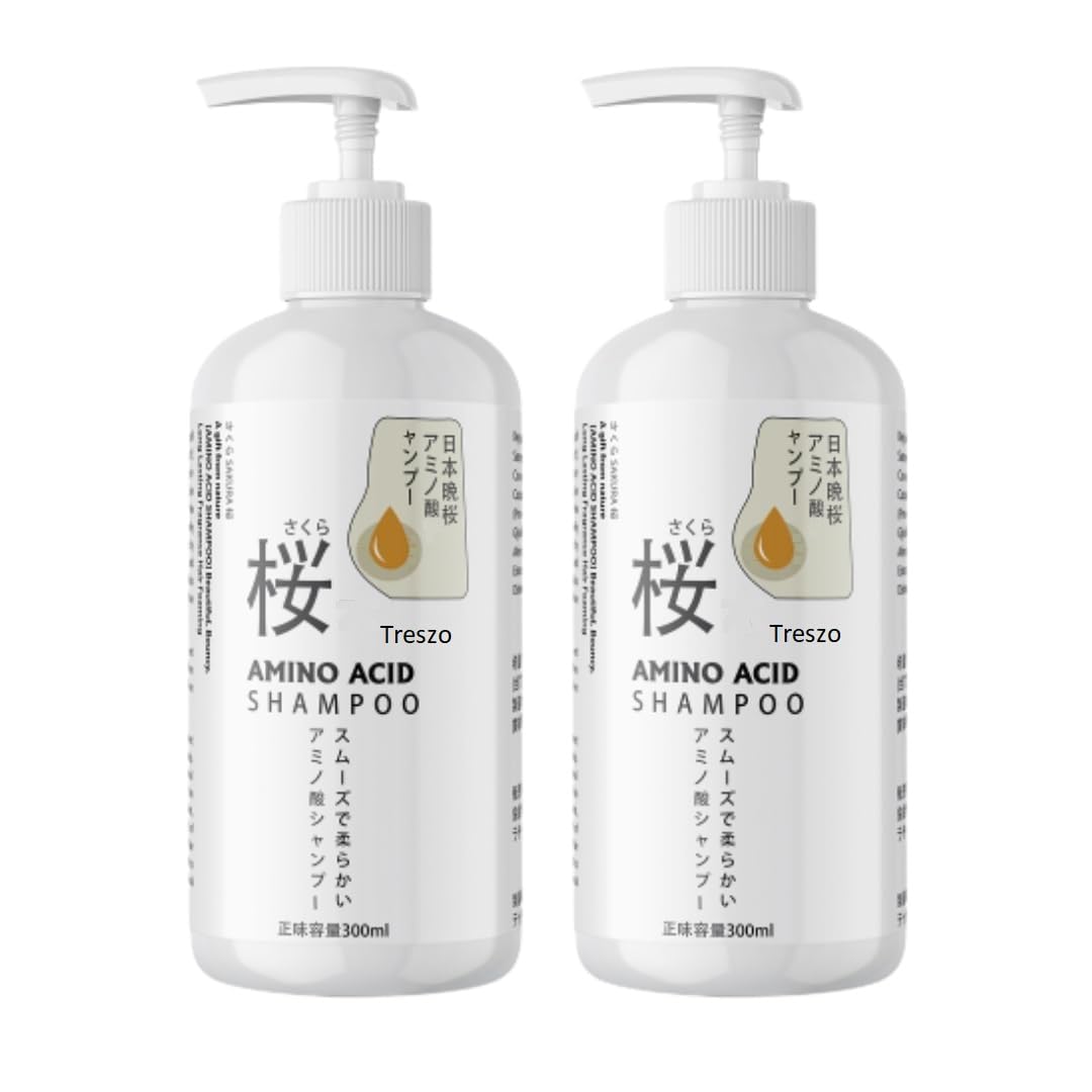 Japanese Amino Acid Shampoo Japan Evening Tree Shampoo Thick and Smooth Hair (PACK OF 2) - TREZ_SAKURA SHEMPOO_PC-2