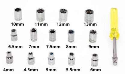 52.com Precision Socket Wrench Set Silver - 40 Pieces