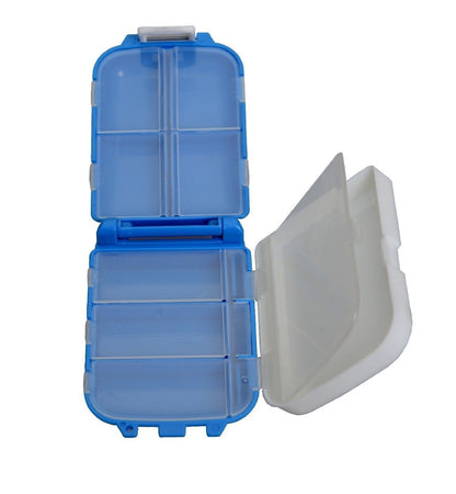 Plastic Pill Medicine Organizer Box, PAQCK OF 2 Medicine Reminder & Storage Box For 8 Days, Pack Of 1, Multicolour