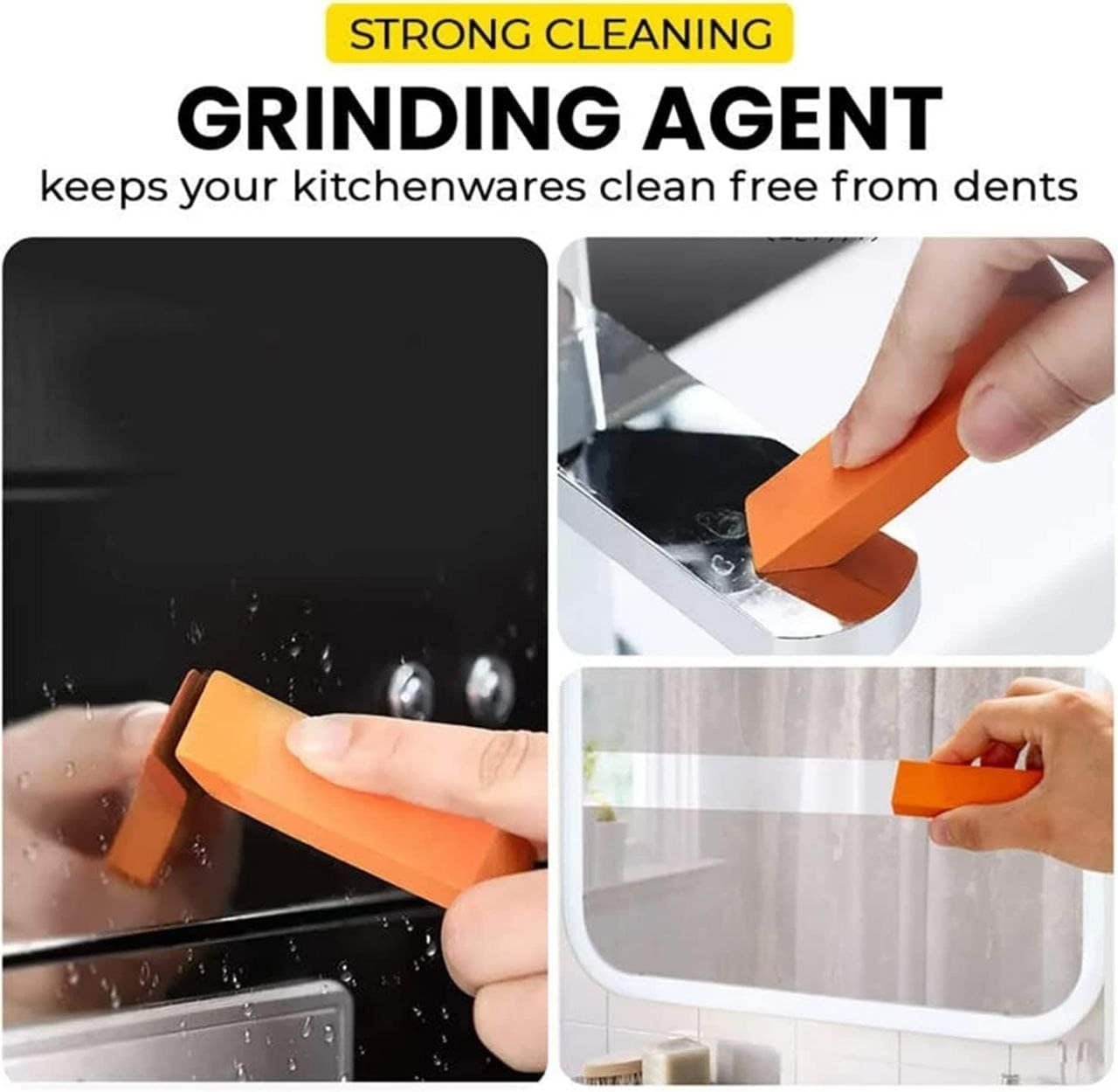 Cleaning Easy Limescale Eraser Artifact, Stainless Steel Stains Eraser Decontamination Cleaner Eraser Rust Remover for Kitchen Home