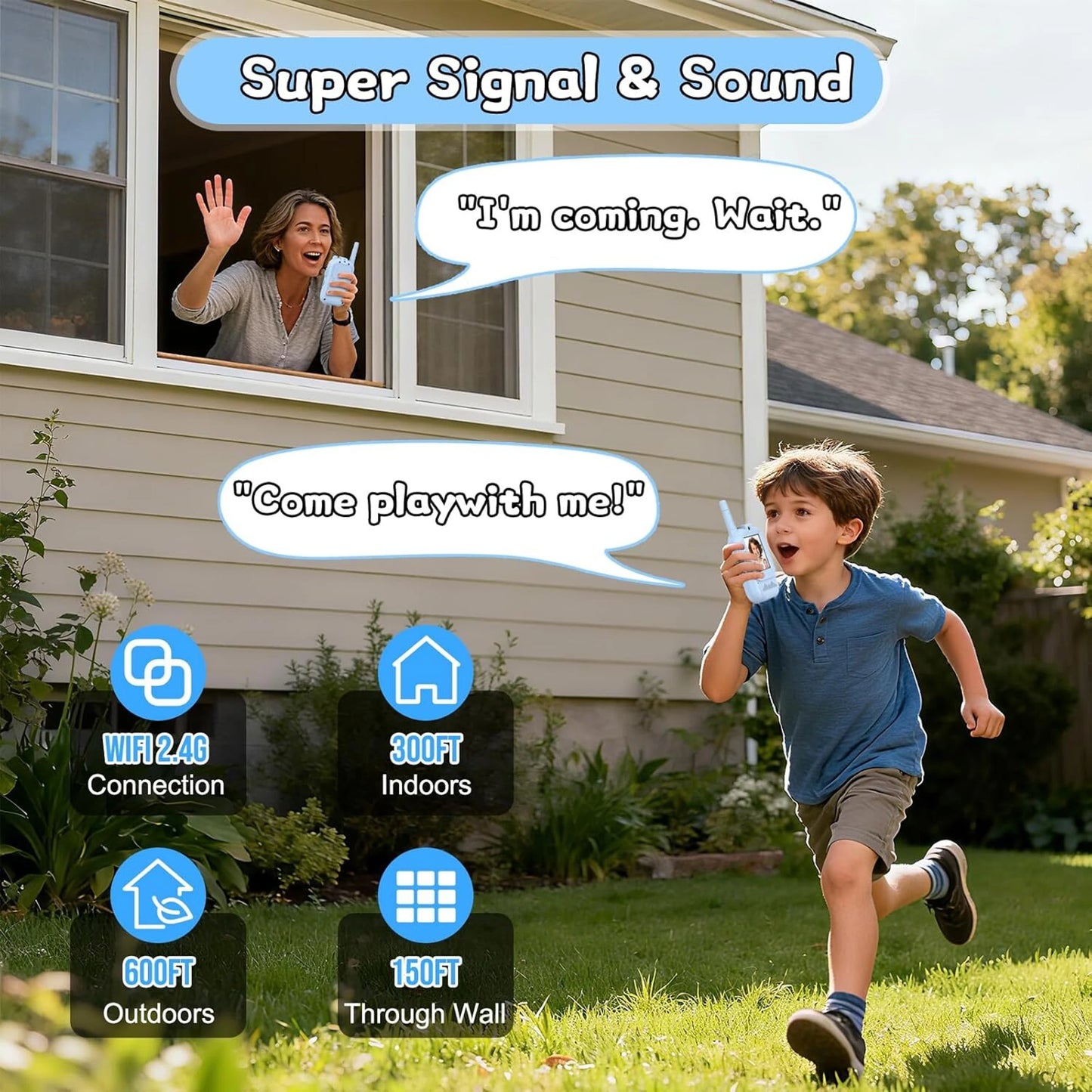 USB kids premium walkie talkie with long range connectivity