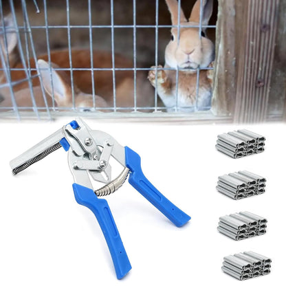 Type M Nail Ring Pliers Kit – Heavy Duty Hog Ring Pliers with 1200 M-Type Nails