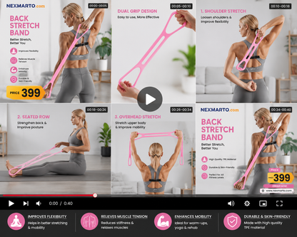 Resistance Band, Fitness Elastic Rope, Execrise Workout for Arm, Back, Chest and Shoulder, Yoga, Pilates, Stretching, Physical Therapy Equipment, Pink