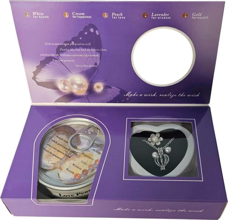 Romantic Love Pearl Pendant Necklace Gift Kit