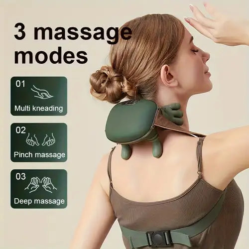 Smart Electric Neck & Shoulder Massager with Heating | Deep Tissue Pain Relief