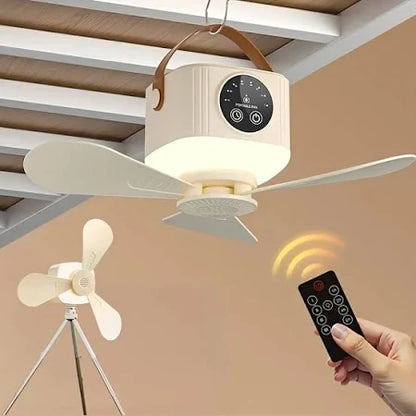 2-IN-1 PORTABLE CEILING FAN & LIGHT with Remote Control